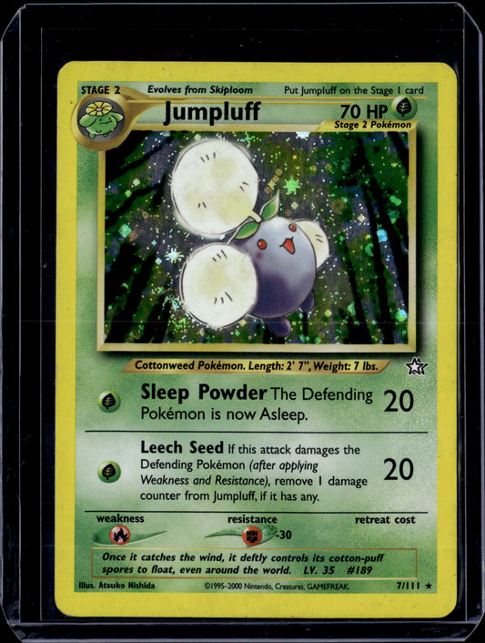 Jumpluff Neo Genesis #007/111 Unlimited Holofoil Pokémon Card (front)