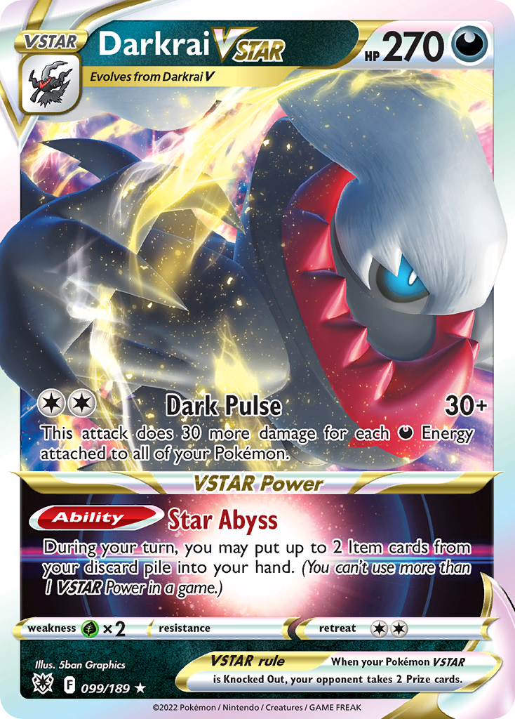 Darkrai VSTAR 099/189 Rare Holo VSTAR Astral Radiance