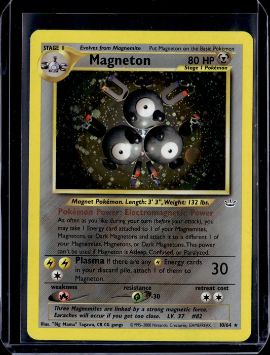 Magneton Neo Revelation #10/64 Unlimited Holofoil Pokémon Card (front)