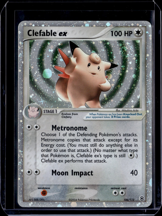 Clefable ex FireRed & LeafGreen #106/112 Holofoil Pokémon Card (front)
