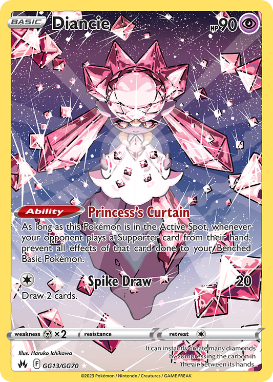 Diancie GG13/070 Trainer Gallery Rare Holo Crown Zenith Galarian Gallery