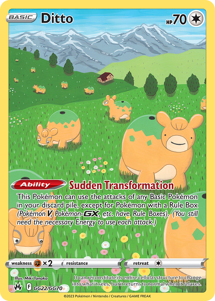 Ditto GG22/070 Trainer Gallery Rare Holo Crown Zenith Galarian Gallery