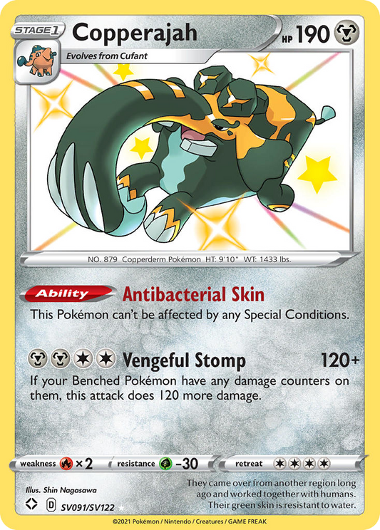 Copperajah SV091/122 Rare Shiny Shining Fates Shiny Vault