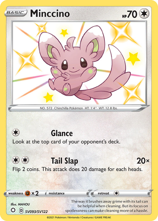 Minccino SV093/122 Rare Shiny Shining Fates Shiny Vault