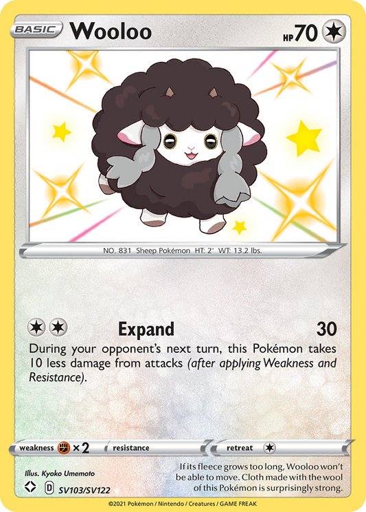 Wooloo SV103/122 Rare Shiny Shining Fates Shiny Vault