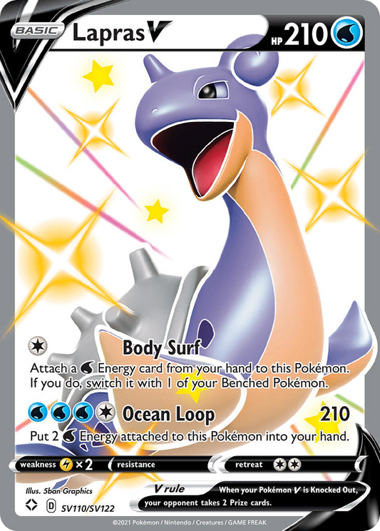 Lapras V SV110/122 Rare Holo V Shining Fates Shiny Vault