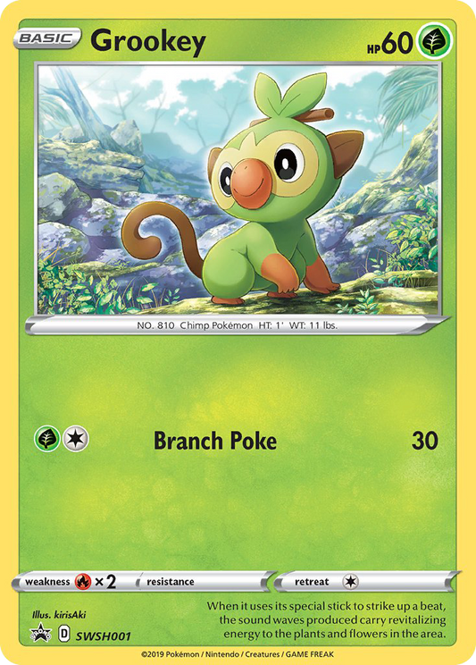 Grookey SWSH001/307 Promo SWSH Black Star Promos