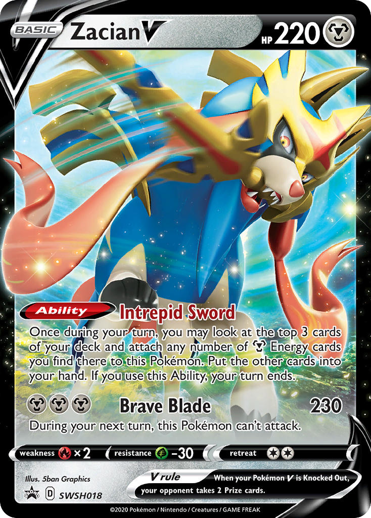 Zacian V SWSH018/307 Promo SWSH Black Star Promos