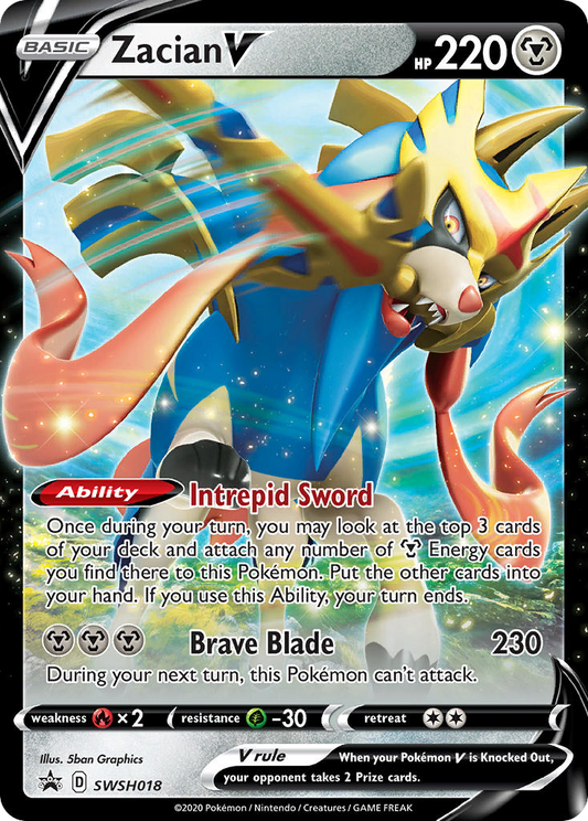 Zacian V SWSH018/307 Promo SWSH Black Star Promos