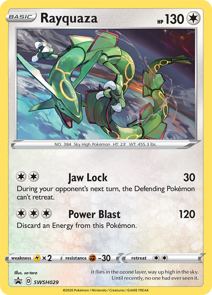 Rayquaza SWSH029/307 Promo SWSH Black Star Promos