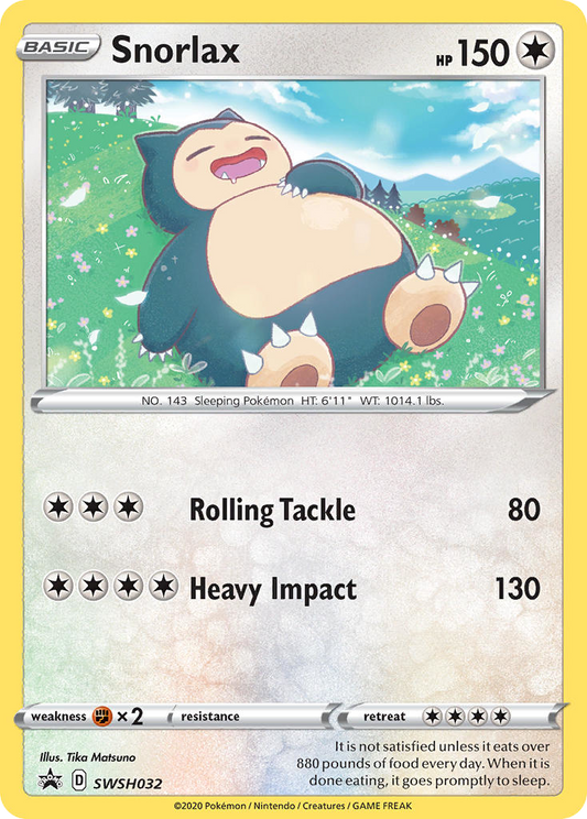 Snorlax SWSH032/307 Promo SWSH Black Star Promos