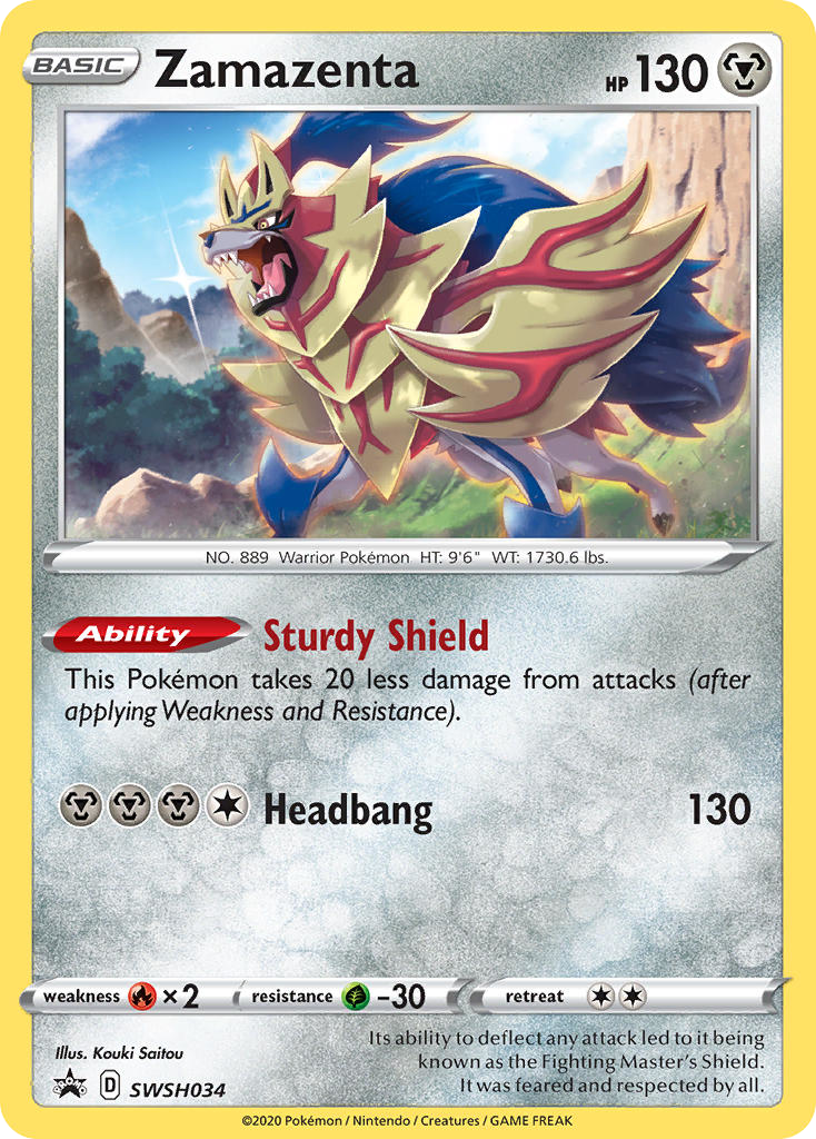 Zamazenta SWSH034/307 Promo SWSH Black Star Promos