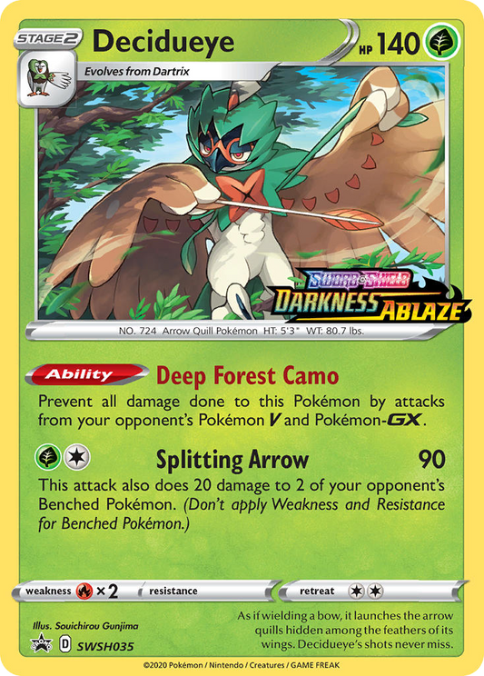 Decidueye SWSH035/307 Promo SWSH Black Star Promos