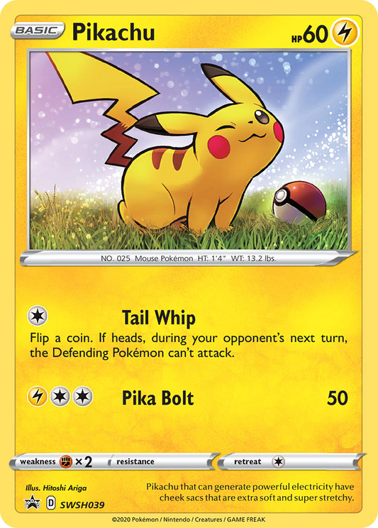 Pikachu SWSH039/307 Promo SWSH Black Star Promos