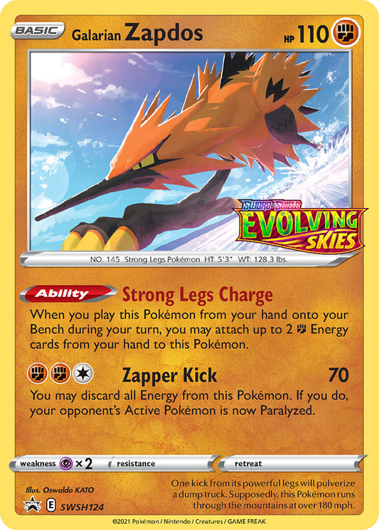 Galarian Zapdos SWSH124/307 Promo SWSH Black Star Promos