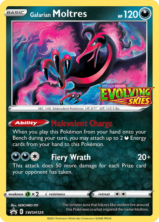 Galarian Moltres SWSH125/307 Promo SWSH Black Star Promos