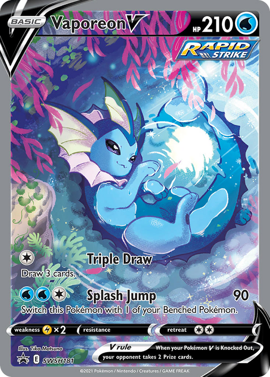 Vaporeon V SWSH181/307 Promo SWSH Black Star Promos