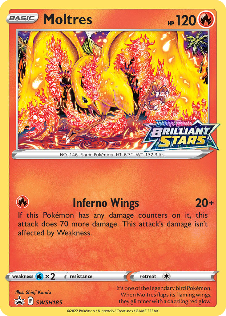 Moltres SWSH185/307 Promo SWSH Black Star Promos