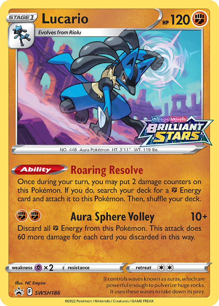 Lucario SWSH186/307 Promo SWSH Black Star Promos