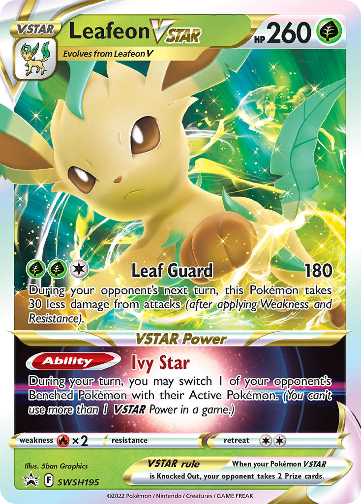 Leafeon VSTAR SWSH195/307 Promo SWSH Black Star Promos