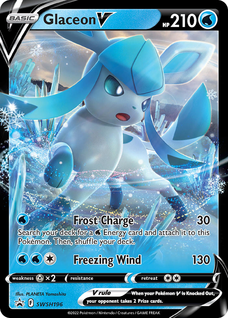 Glaceon V SWSH196/307 Promo SWSH Black Star Promos