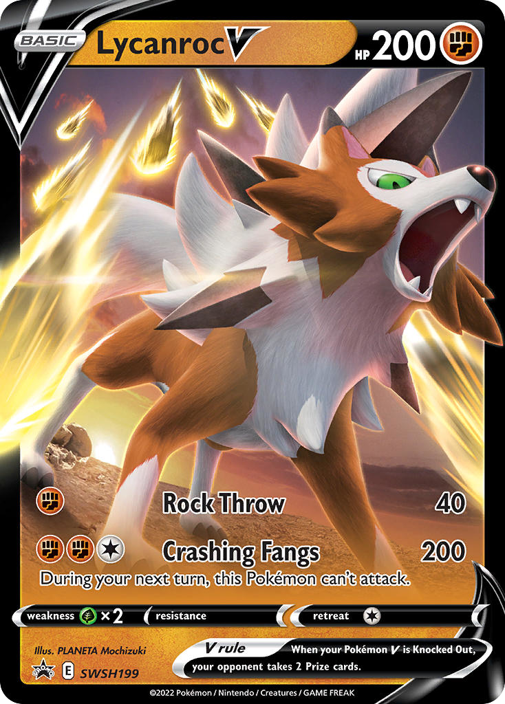 Lycanroc V SWSH199/307 Promo SWSH Black Star Promos