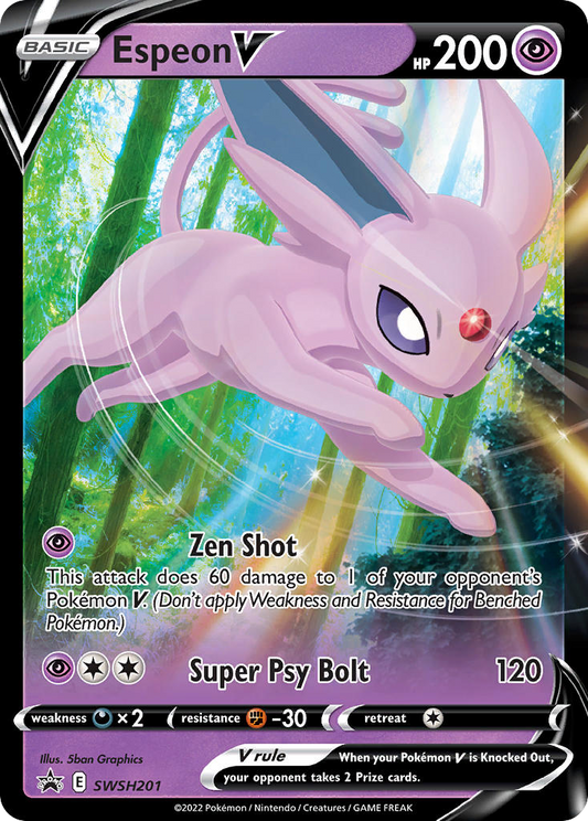 Espeon V SWSH201/307 Promo SWSH Black Star Promos