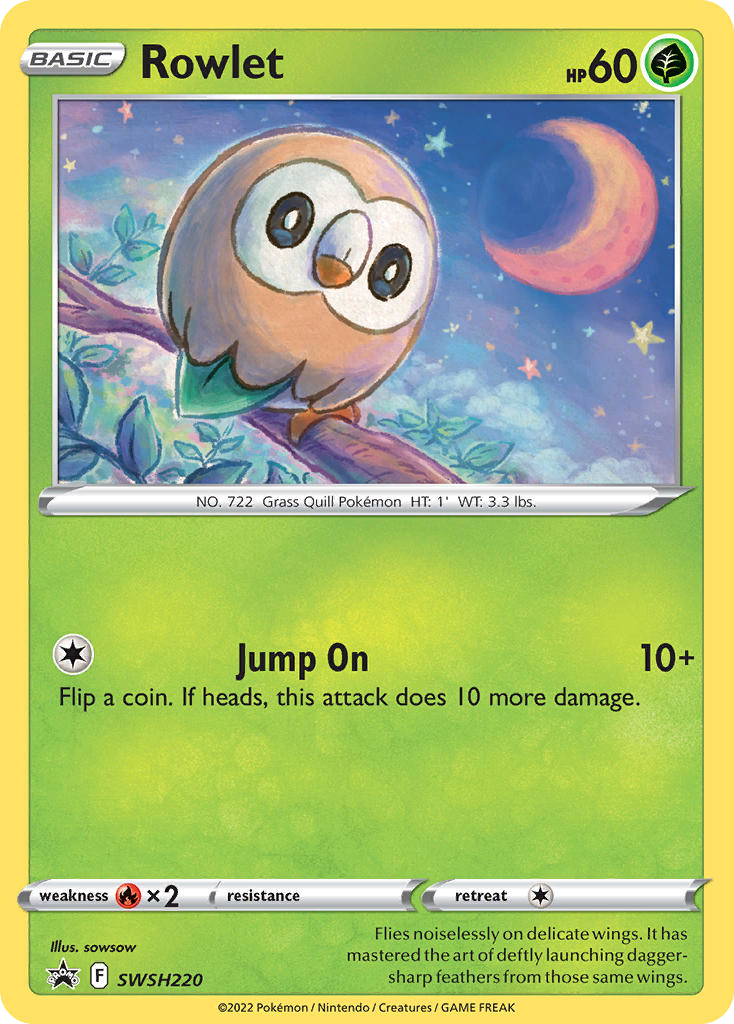 Rowlet SWSH220/307 Promo SWSH Black Star Promos