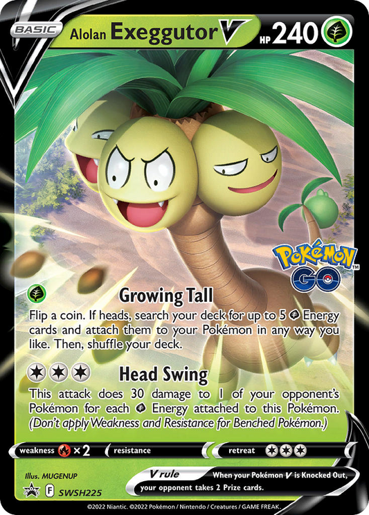 Alolan Exeggutor V SWSH225/307 Promo SWSH Black Star Promos