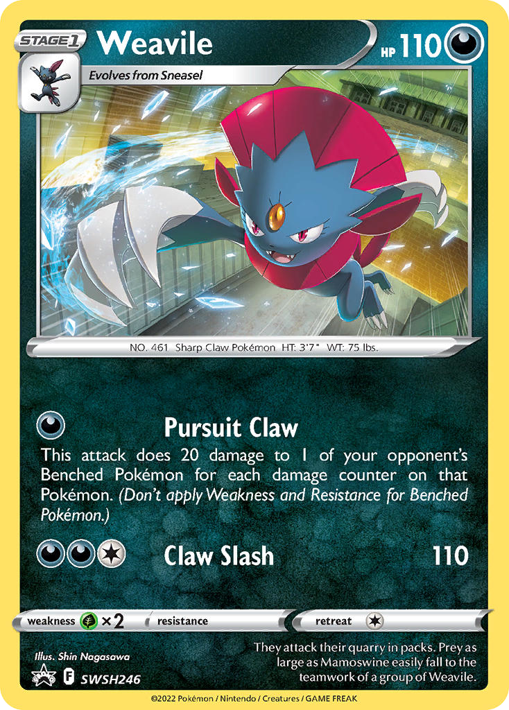 Weavile SWSH246/307 Promo SWSH Black Star Promos