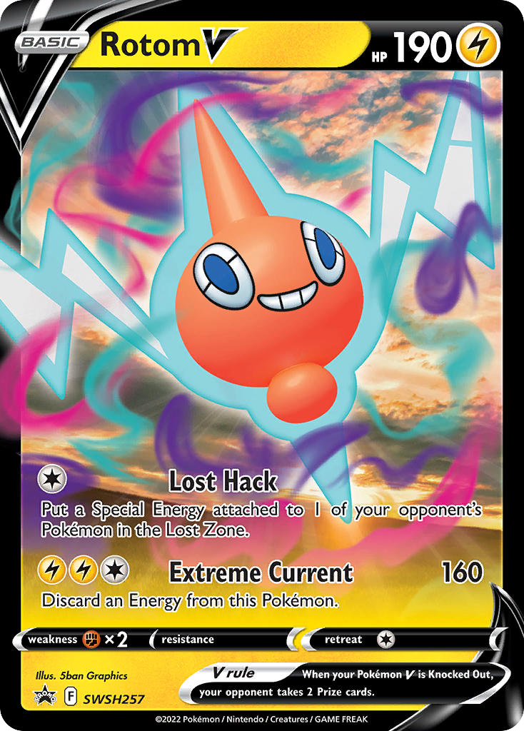 Rotom V SWSH257/307 Promo SWSH Black Star Promos