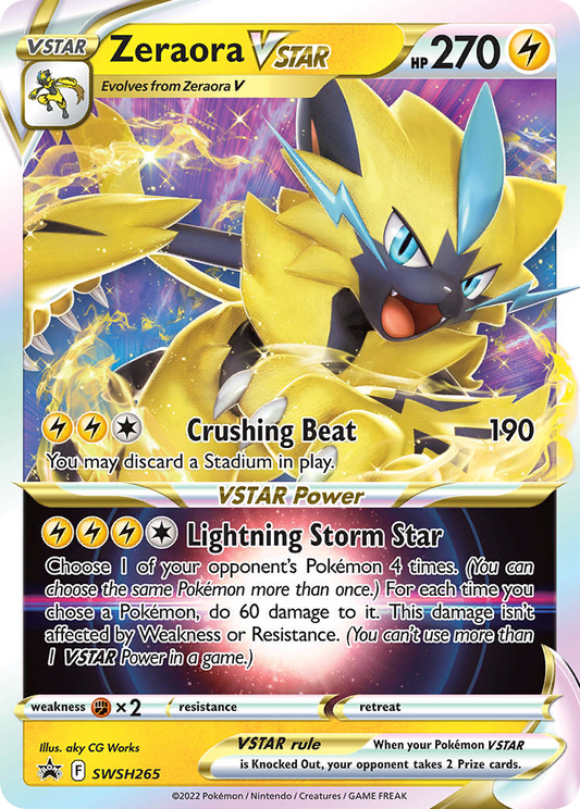 Zeraora VSTAR SWSH265/307 Promo SWSH Black Star Promos