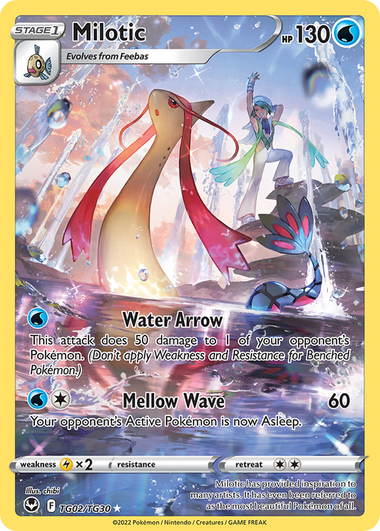 Milotic TG02/030 Trainer Gallery Rare Holo Silver Tempest Trainer Gallery