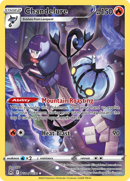 Chandelure TG04/030 Trainer Gallery Rare Holo Lost Origin Trainer Gallery