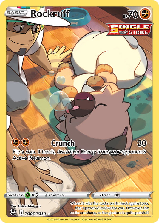 Rockruff TG07/030 Trainer Gallery Rare Holo Silver Tempest Trainer Gallery