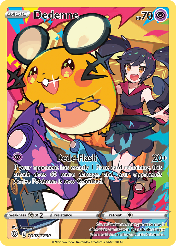 Dedenne TG07/030 Trainer Gallery Rare Holo Brilliant Stars Trainer Gallery