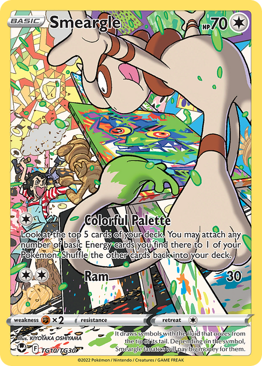 Smeargle TG10/030 Trainer Gallery Rare Holo Silver Tempest Trainer Gallery