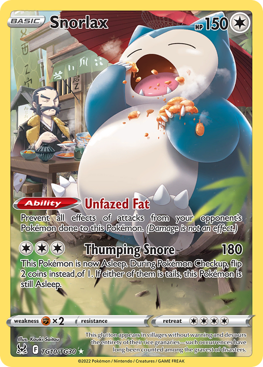 Snorlax TG10/030 Trainer Gallery Rare Holo Lost Origin Trainer Gallery