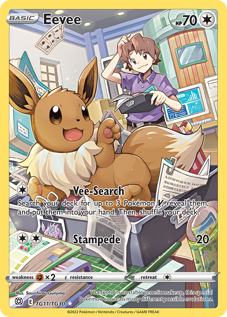 Eevee TG11/030 Trainer Gallery Rare Holo Brilliant Stars Trainer Gallery