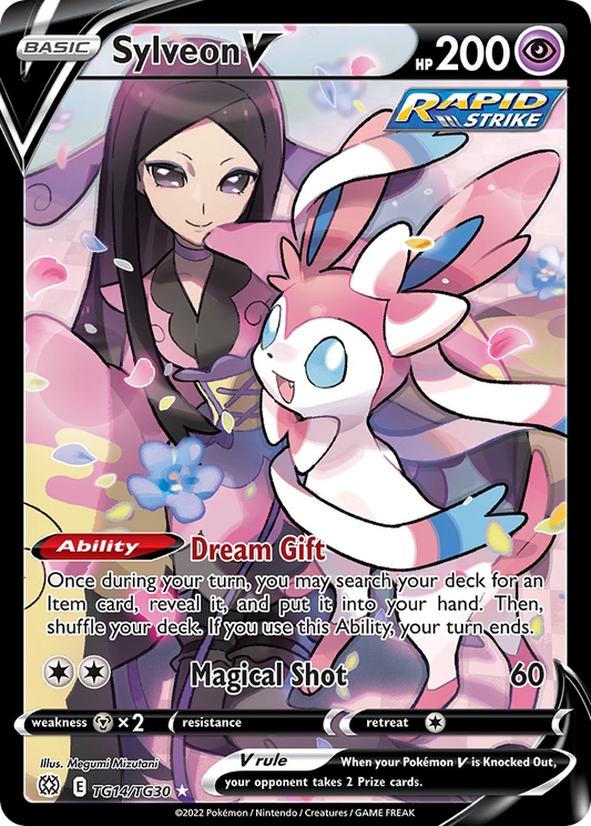 Sylveon V TG14/030 Rare Holo V Brilliant Stars Trainer Gallery