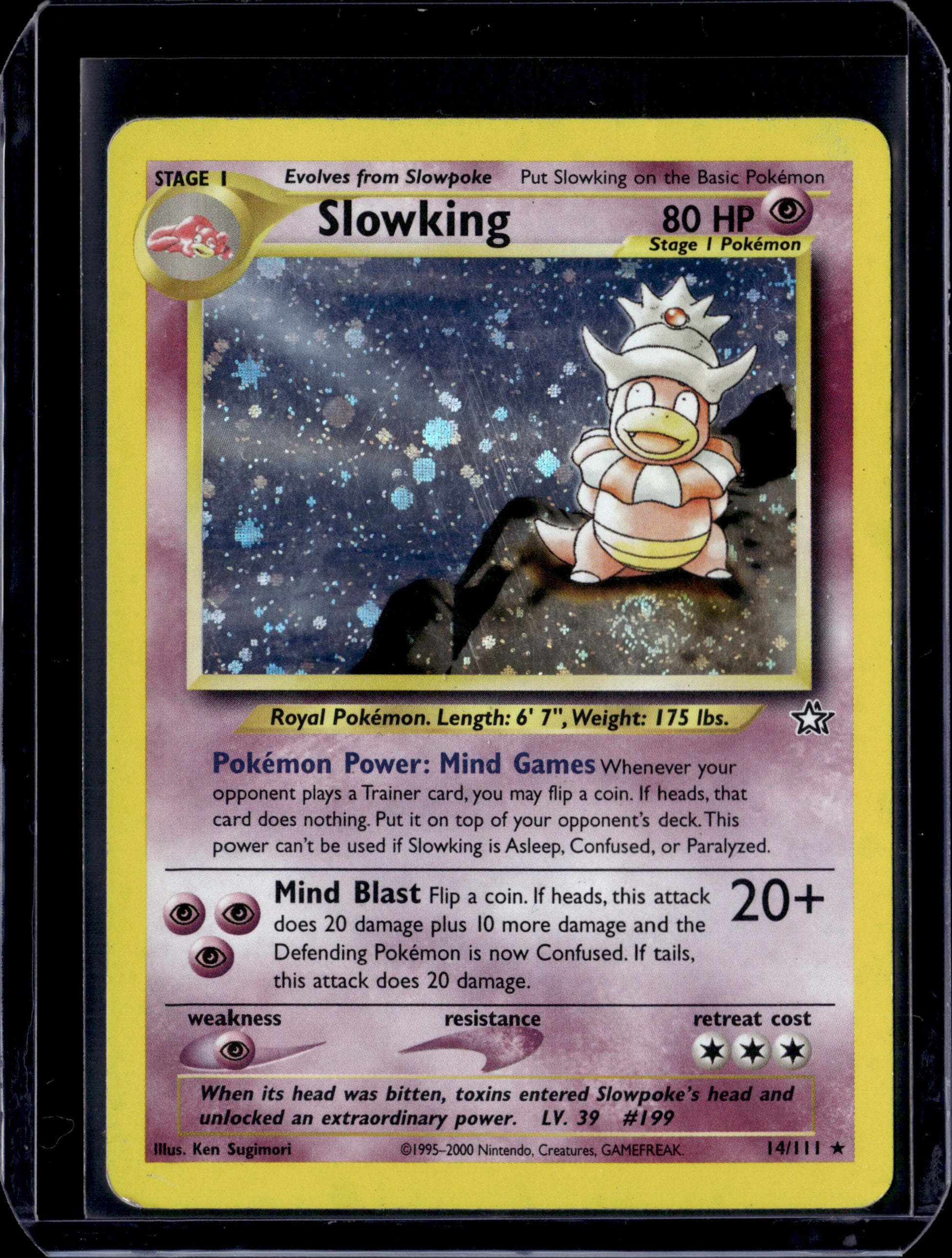 Slowking Neo Genesis #014/111 Unlimited Holofoil Pokémon Card (front)