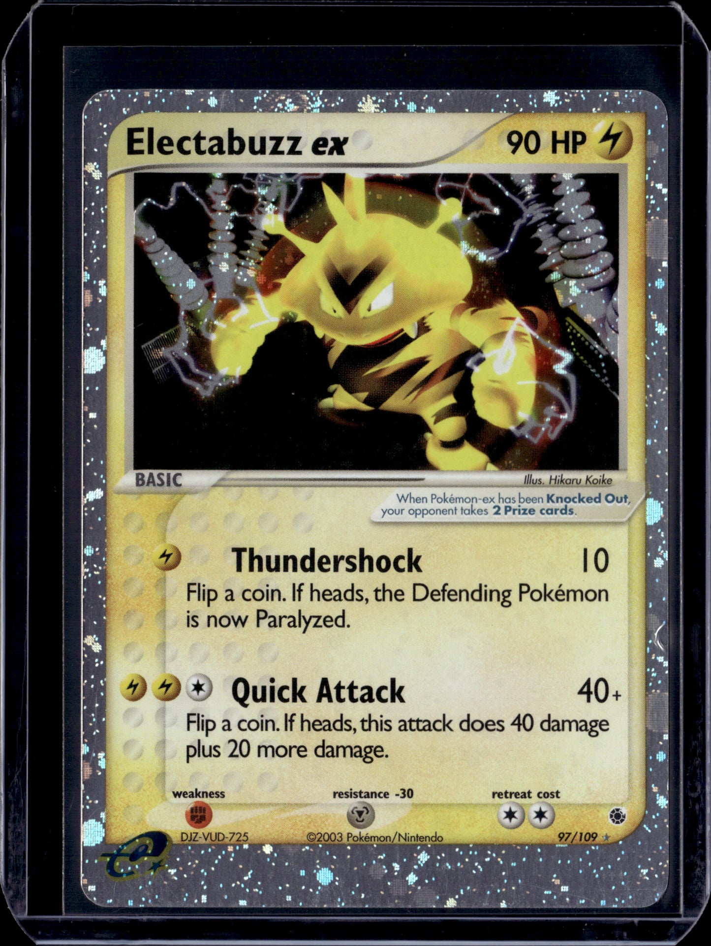 Electabuzz ex Ruby and Sapphire #97/109 Holofoil Pokémon Card (front)