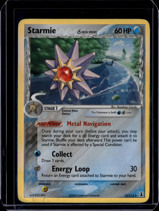 Starmie - 015/113 (Delta Species) #15/113 Holofoil Pokémon Card (front)