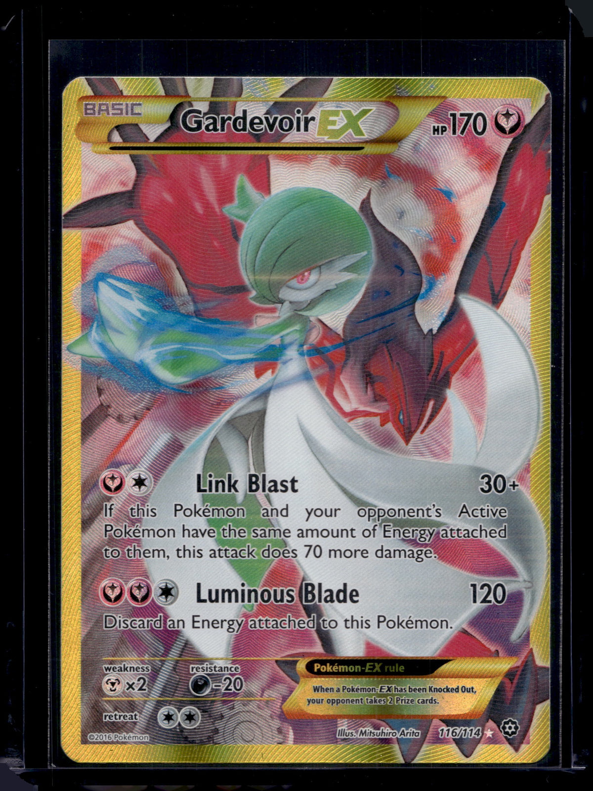 Gardevoir EX (Secret) XY - Steam Siege #116/114 Holofoil Pokémon Card (front)