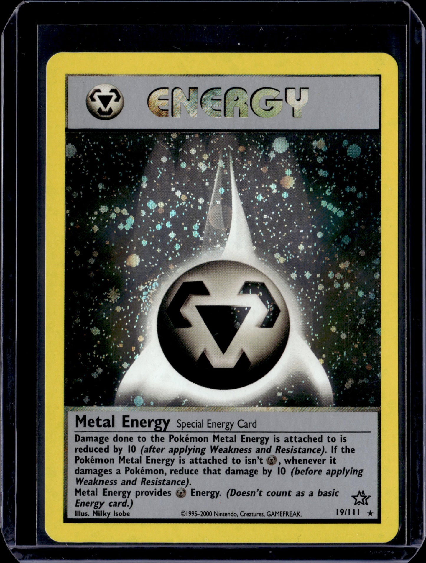 Metal Energy Neo Genesis #019/111 Unlimited Holofoil Pokémon Card (front)