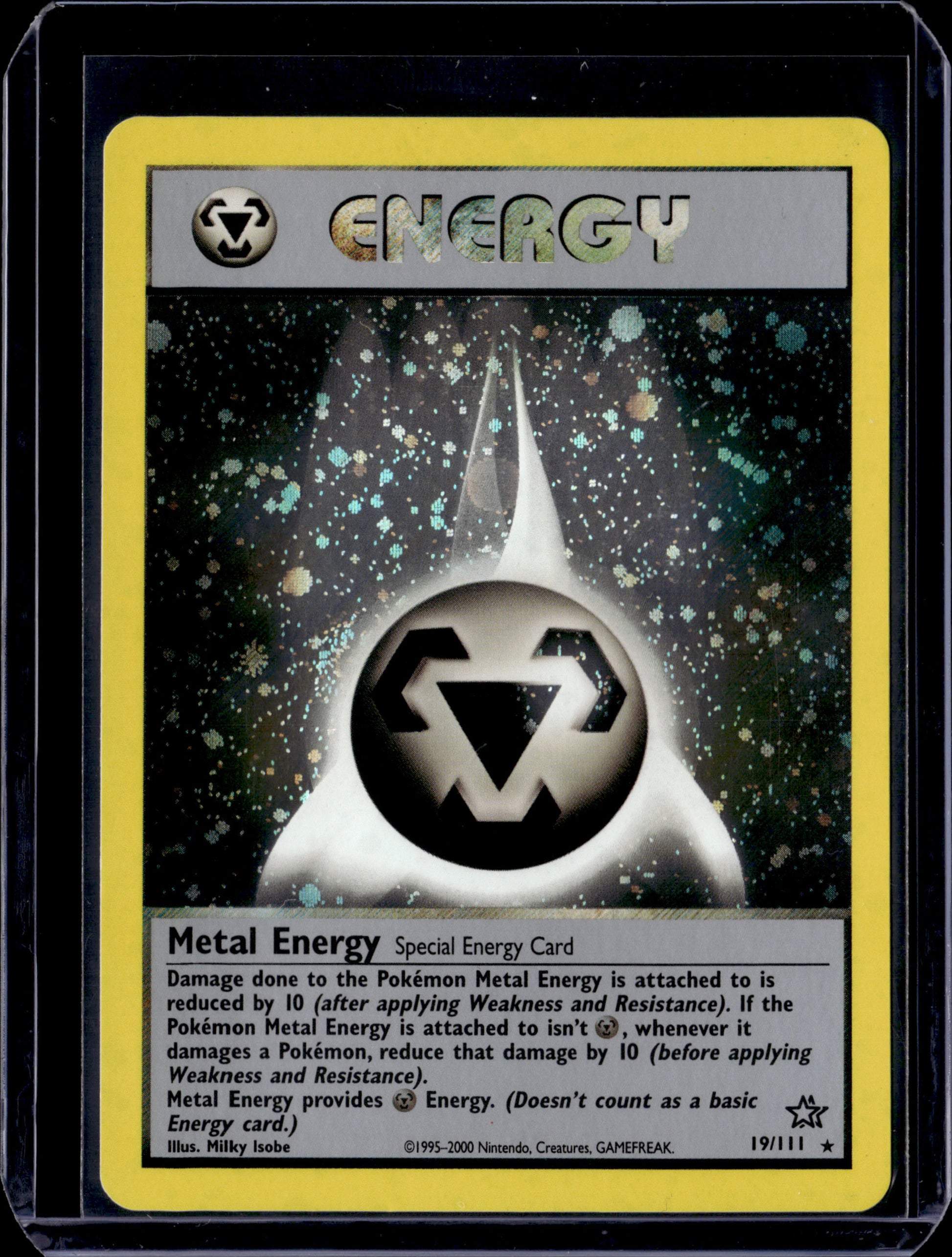 Metal Energy Neo Genesis #019/111 Unlimited Holofoil Pokémon Card (front)