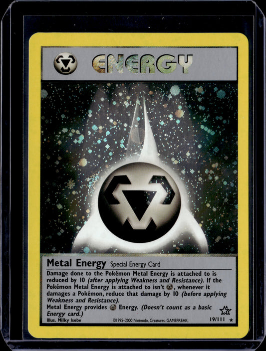 Metal Energy Neo Genesis #019/111 Unlimited Holofoil Pokémon Card (front)