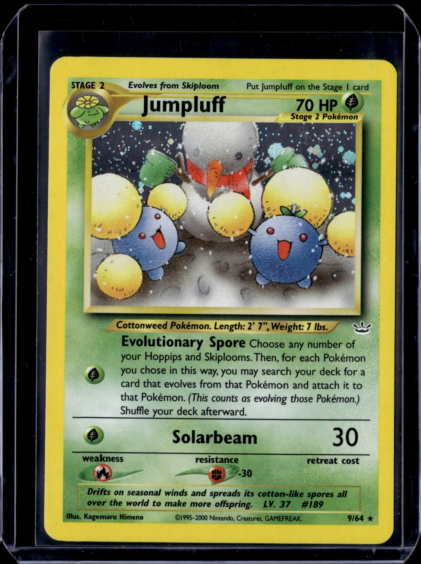 Jumpluff Neo Revelation #09/64 Unlimited Holofoil Pokémon Card (front)