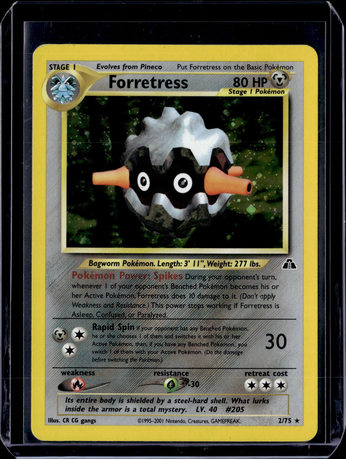 Forretress (2) Neo Discovery #02/75 Unlimited Holofoil Pokémon Card (front)