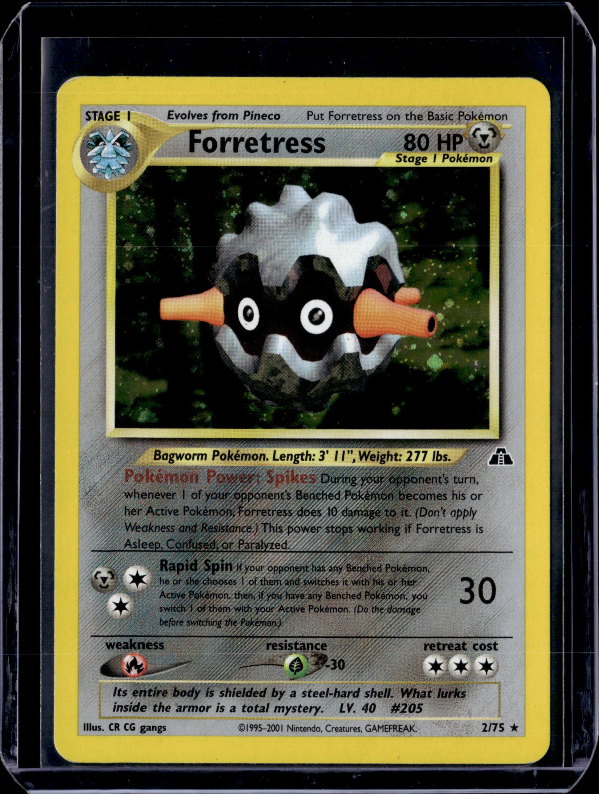Forretress (2) Neo Discovery #02/75 Unlimited Holofoil Pokémon Card (front)